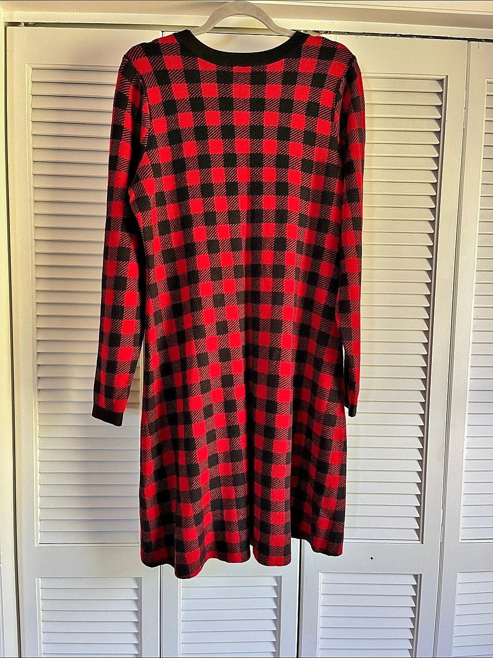Lane Bryant Plaid Midi Dress in Red & Black Size 14/16 NWOT